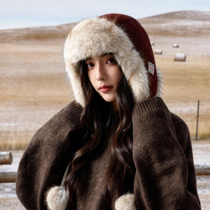 New winter outdoor windproof and warm Lei Feng hat thickened suede ear protection ski hat source direct supply