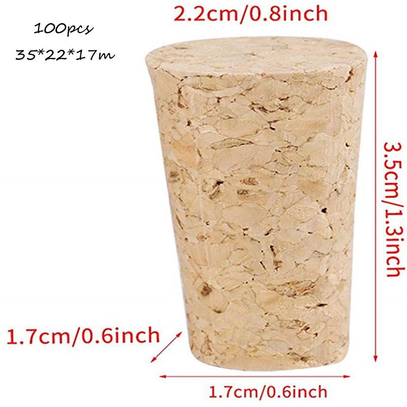 100 Pcs Natural Wine Bottle Corks and Seals Heat Shrink Capsules with Tear Tab for Straight Mouth Wine Bottles Cap