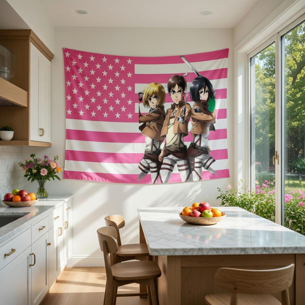 Anime AttackonTitan Tapestry 2D Graphic Print Stylish Wall Hanging for Home Bedroom Office Great Gift for Anime Enthusiasts