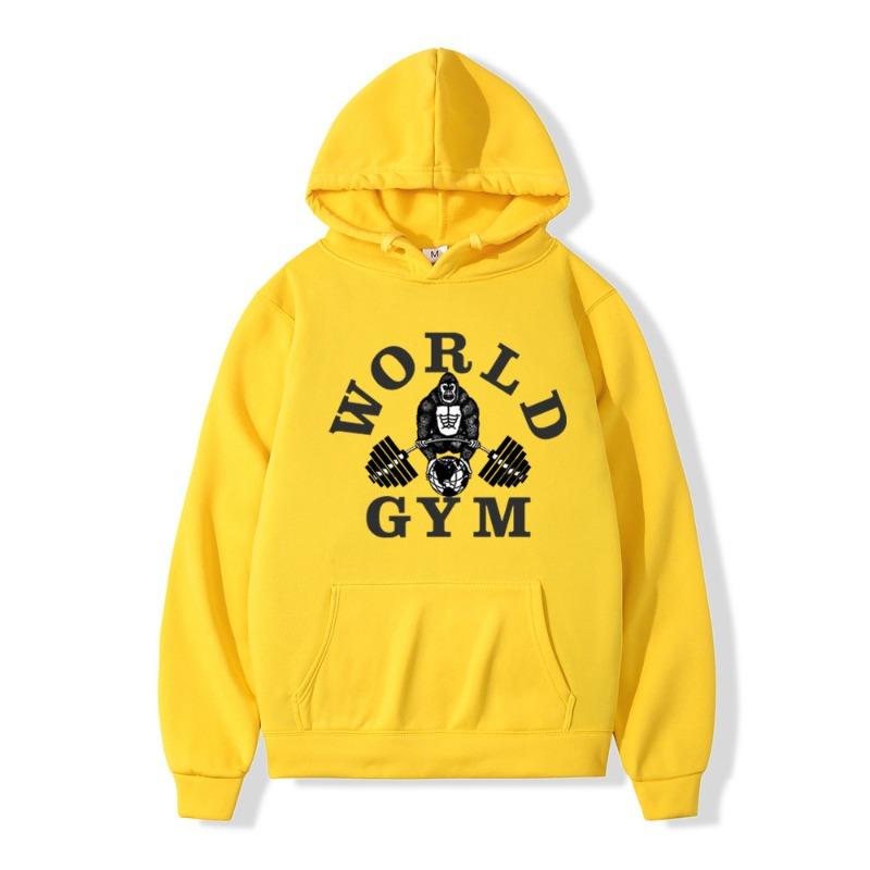 Fashion Men Hoodies World Gym Sports Harajuku Couple Men Womnen Fashion New Brand Design Pullover Men's Fleece Hoodies