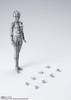 TAMASHII NATIONS Barevná 135mm malovaná pohyblivá figurka SHFiguarts Body-chan -Wire Frame- (Gray Ver.) Cca. PVC a ABS