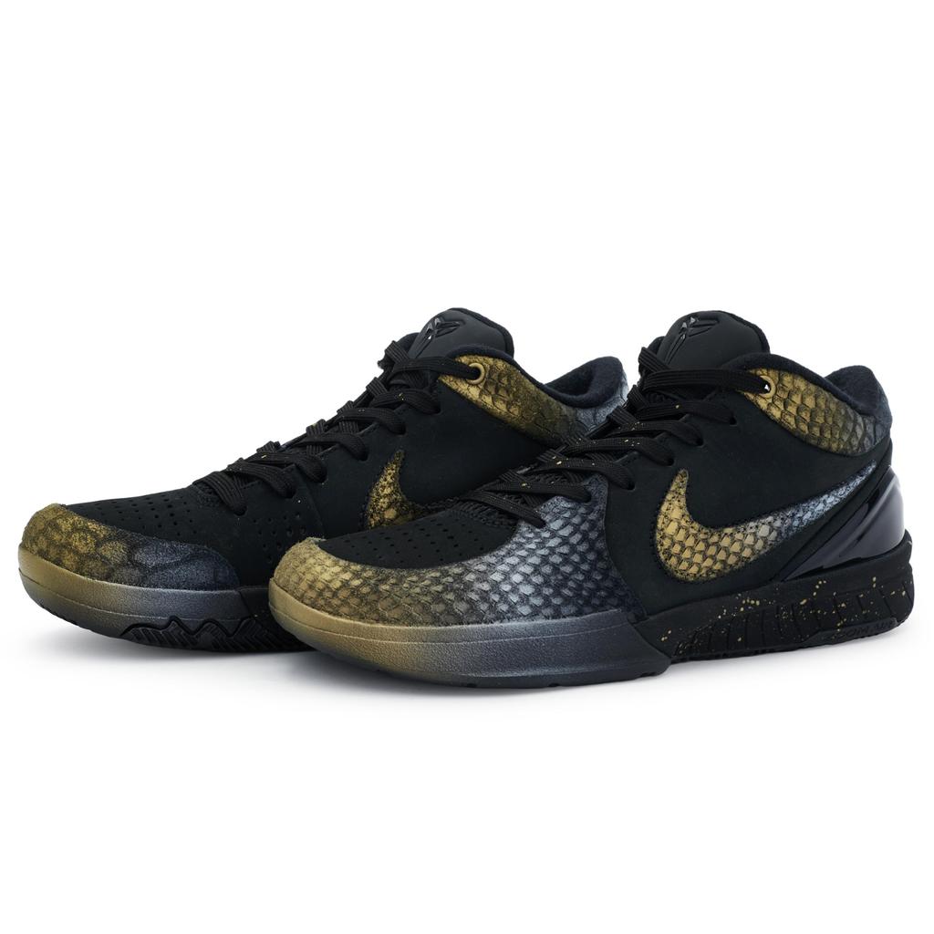 Nike Zoom Kobe 4 811 Manufacturing Power Struggle Cushioning Mid-Top Basketball Shoes Unisex Black/Gold Silver FQ3544-001(Team80-)