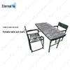 1.2m Outdoor Folding Table & 2 Chairs Set with Tablecloth