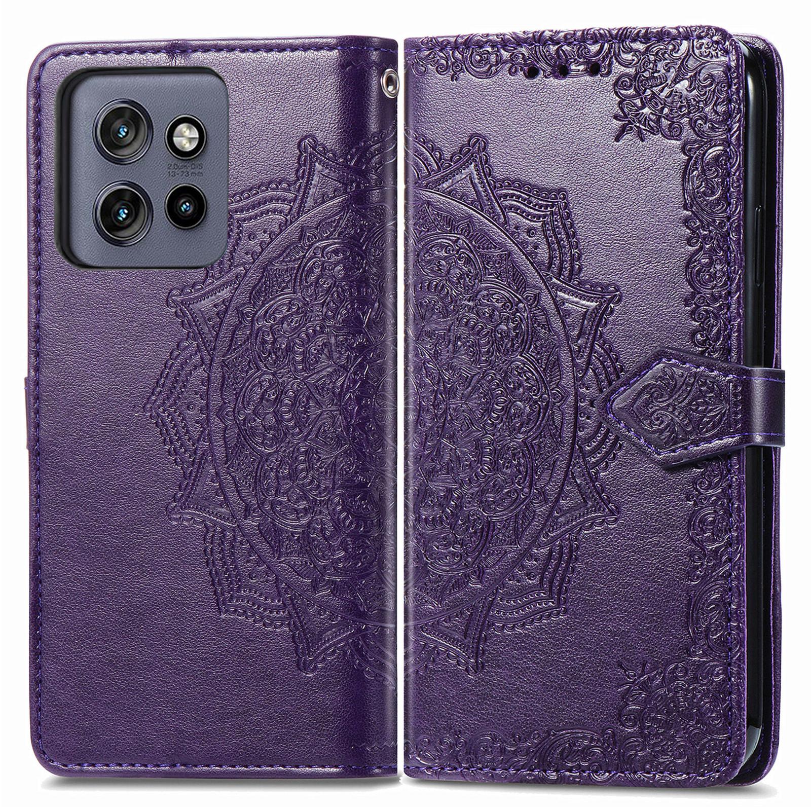 

Wallet Case For Motorola ThinkPhone 25 5G/Moto S50 5G/Edge 50 Neo 5G Mandala Flower Leather Phone Cover Stand View C