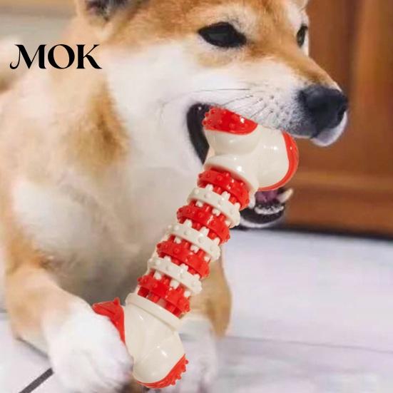 Dog Toys for Molar Chewing Indestructible Chew Interactive Puppy Teeth Bone Toy Cleaning Boredom Relief Soft Touch Gear Pet Aggressive Chewers