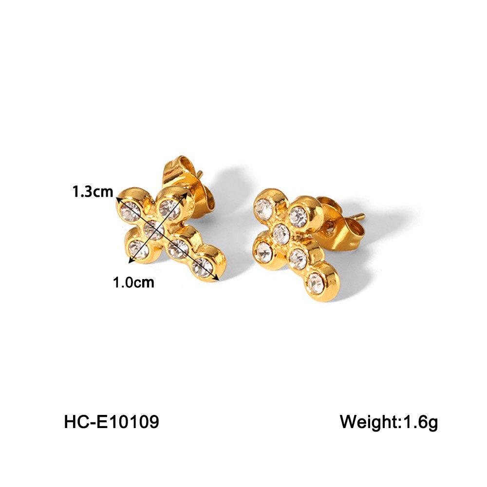

Титановая сталь Белые/Зеленые квадратные циркониевые серьги для женщин
