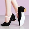 Scarpette da Balletto Morbide per Bambina per Danza Etnica di Livello Esame - Tacco Nero, Pratica Estiva, Scarpe da Danza per Bambini Grandi e Insegnanti
