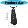 Adjustable Two-Level Necktie Sparkling Crystal Flower Pattern Lightweight Polyester For Daily Wear