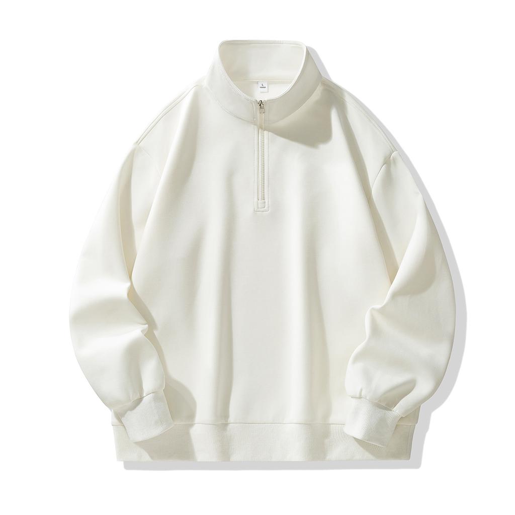 Męski Jesienny Jednolity Kolor Wszechstronny Luźny Modny Markowy Stójkowy Casualowy Męski Sweter Bluza