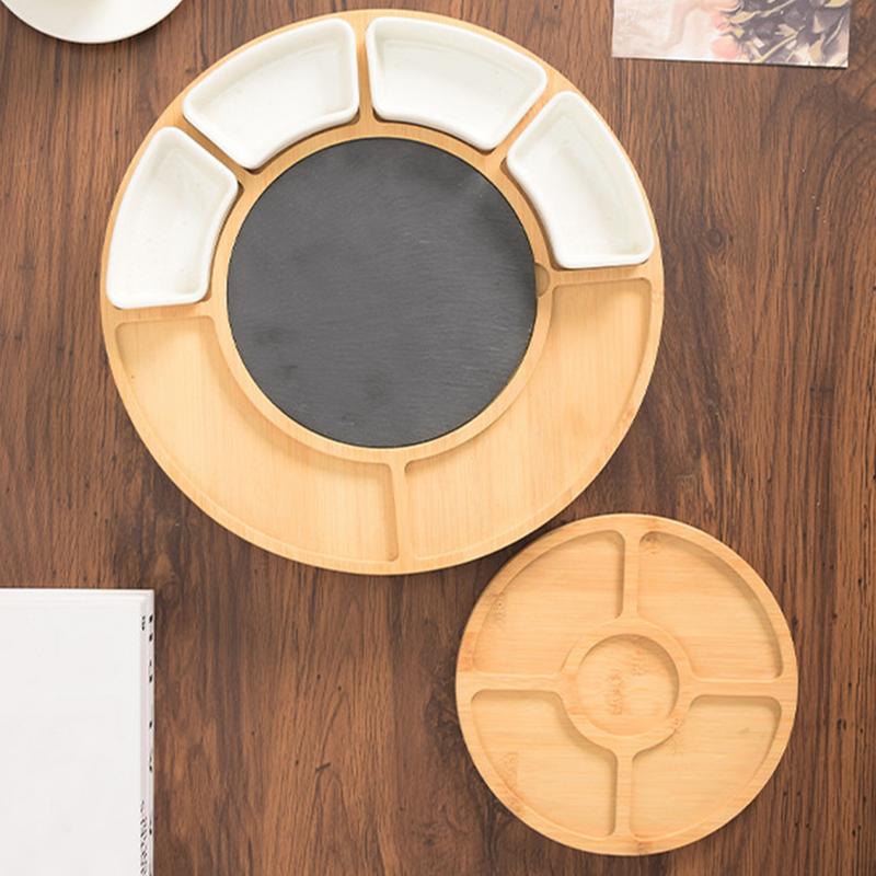 Sada desek na uzeniny Kulaté desky na uzeniny ze dřeva Vestavěná zásuvka Servírovací tác Nádoba na potraviny pro kuchyň Domácí dvůr