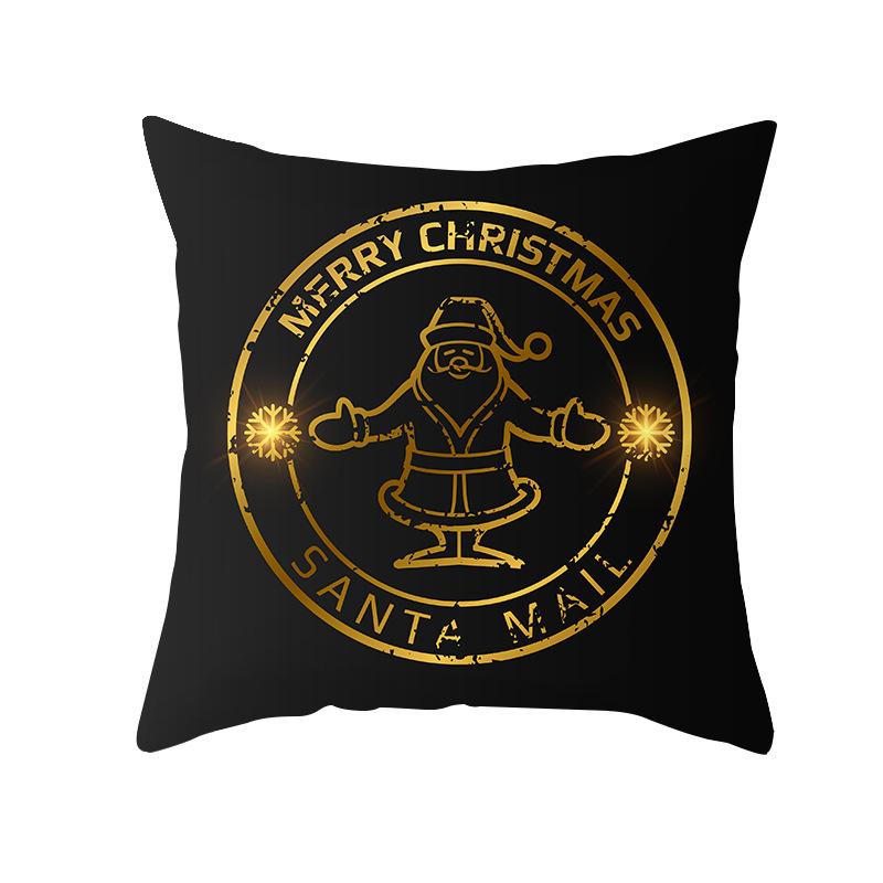 Nordische Weihnachtskissenbezug Schwarz Gold Serie Pfirsichhaut Kissenbezug Büro Sofa Kissenbezug Zuhause