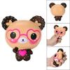 Squishy Bear Glasses Plush Toy With Slow Rebound Pu Material For Gift And Decoration