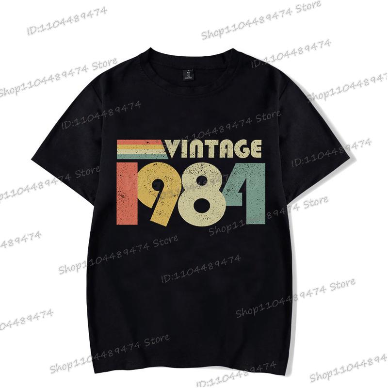 Harajuku 1980 To 1989 Year Streetwear Men Short Sleeve Established 1985 T-shirt O-neck Women Birthday Gift Fashion Tshirts