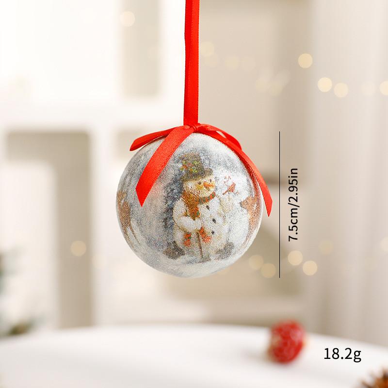 Balls Foam Christmas With Reindeer Snowflake And Santa For Holiday Tree Decor