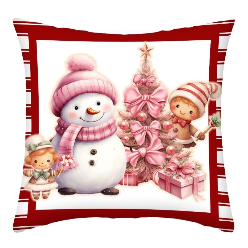 New Christmas Short Fluffy Home Pillow Case European Simple Living Room Pillow Sofa Cushion Cover