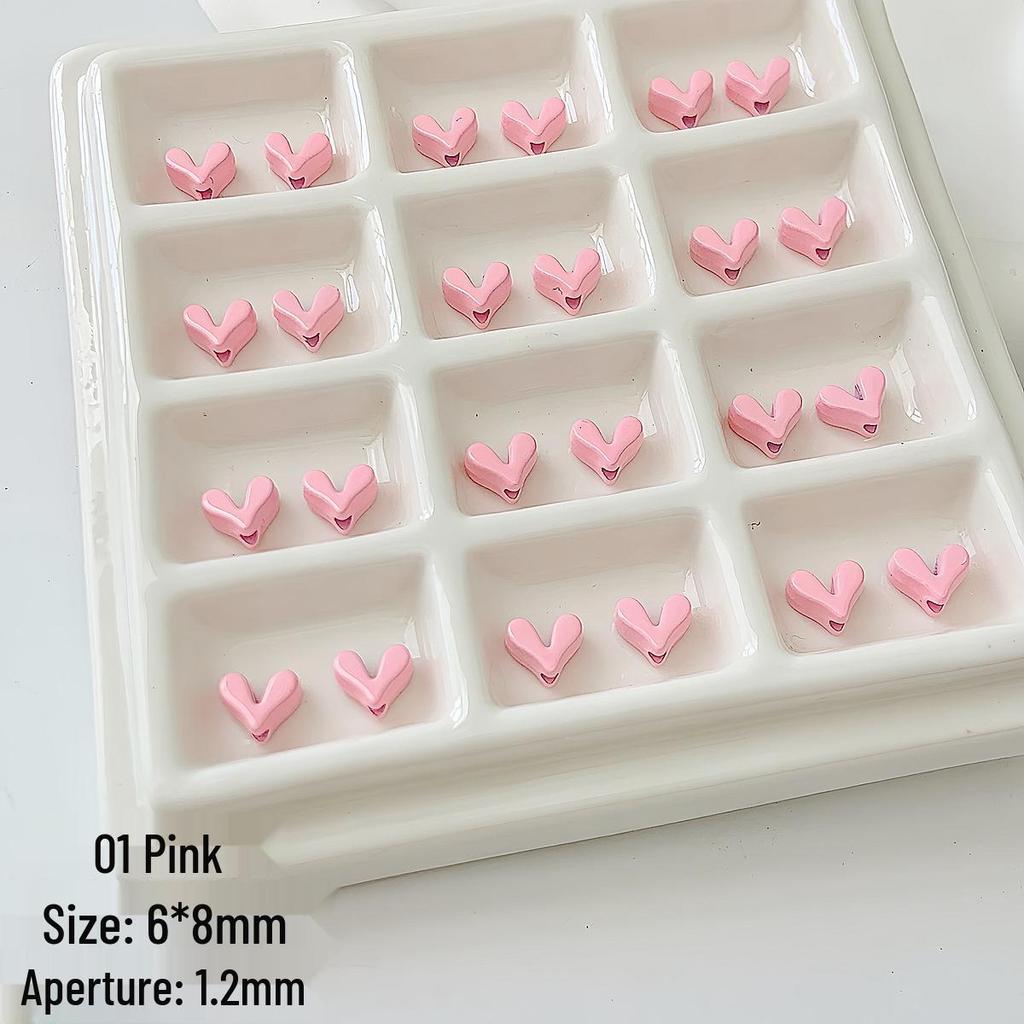 Japanese Heart Beaded Alloy Necklace & Bracelet DIY Kit