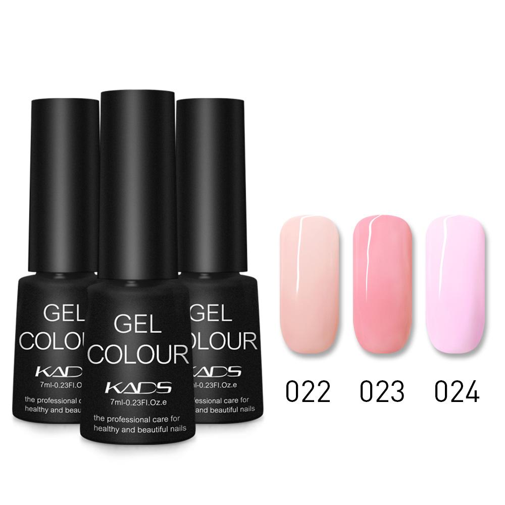 kads 3 buc/set Oja Gel de Unghii UV LED Soak Off Gel Lac de Unghii pentru Manichiură 7ml Semi Permanent Vernis Lac UV