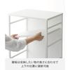 Yamazaki Wagon with Shelf White W42.6xD32.4xH60cm Tower 2-Tier Kitchen/Storage Wagon 8466