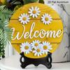 2D Flat 1pc Aluminum Decorative Daisy-Style Wall Hanging 7.87 inches × 7.87 inches Ideal for gardens, farmhouses, streets, shops, bars, cafes, family