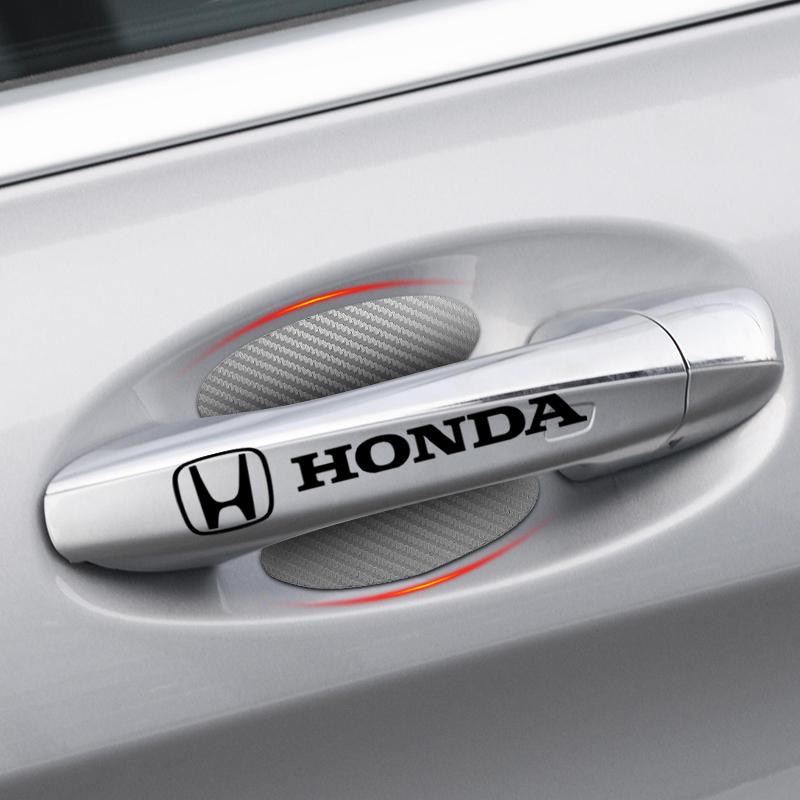 Car Door Sticker Carbon Fiber Scratches Auto Handle Protection Film For Honda Fit Mugen Insight Type S R VTEC Modulo Vezel SiPilot Fit XRV CRV HRV Dio