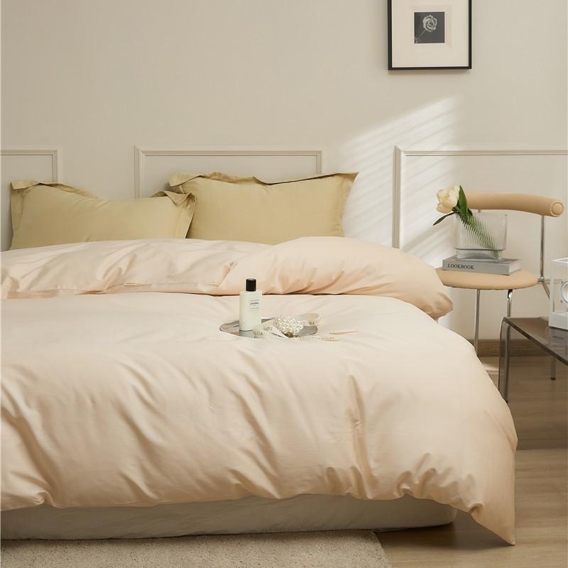 Nordic 100% Cotton Solid Color Duvet Cover or Sheet or Flat Bed Cover Simple Bedding Set Pillowcase Bedclothes Bedding