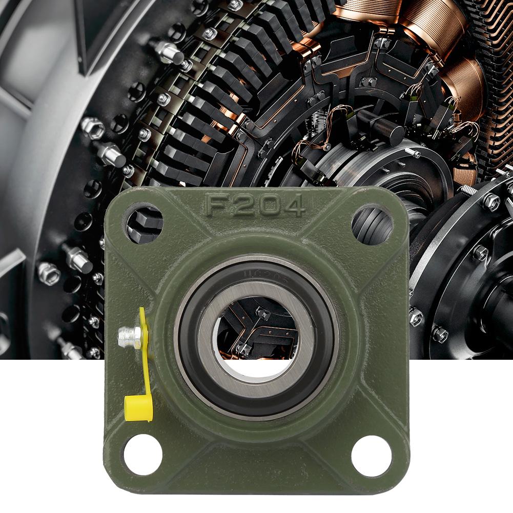 1 stk Kulelager Firkantet 4-boltsmontert Innleggslager med Støpehus (UCF204)