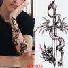 1 PC 210*114MM  Mermaid Temporary Tattoo For Women Men Realistic Fox Lion Flower Tattoos Sticker Back Arm Disposable Death Skull Fake Tatoo