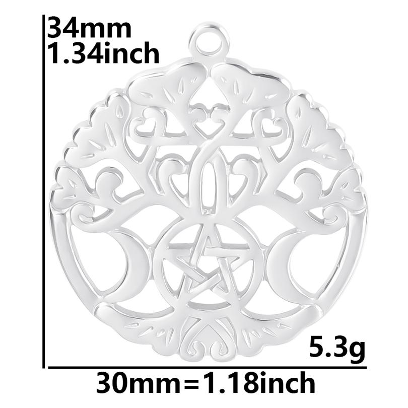 100% Stainless Steel Charms For Jewelry Making Supplies Moon Pendant Star Sun Fashion Accessories Rectangle Round Charm Breloque