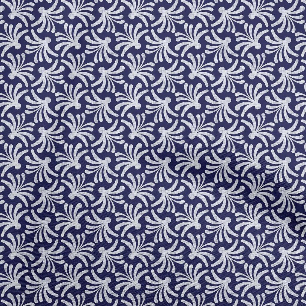 oneOone Georgette Viscose Dark Blue Fabric Block Quilting Supplies Print Sewing Fabric By The Yard 42 Inch