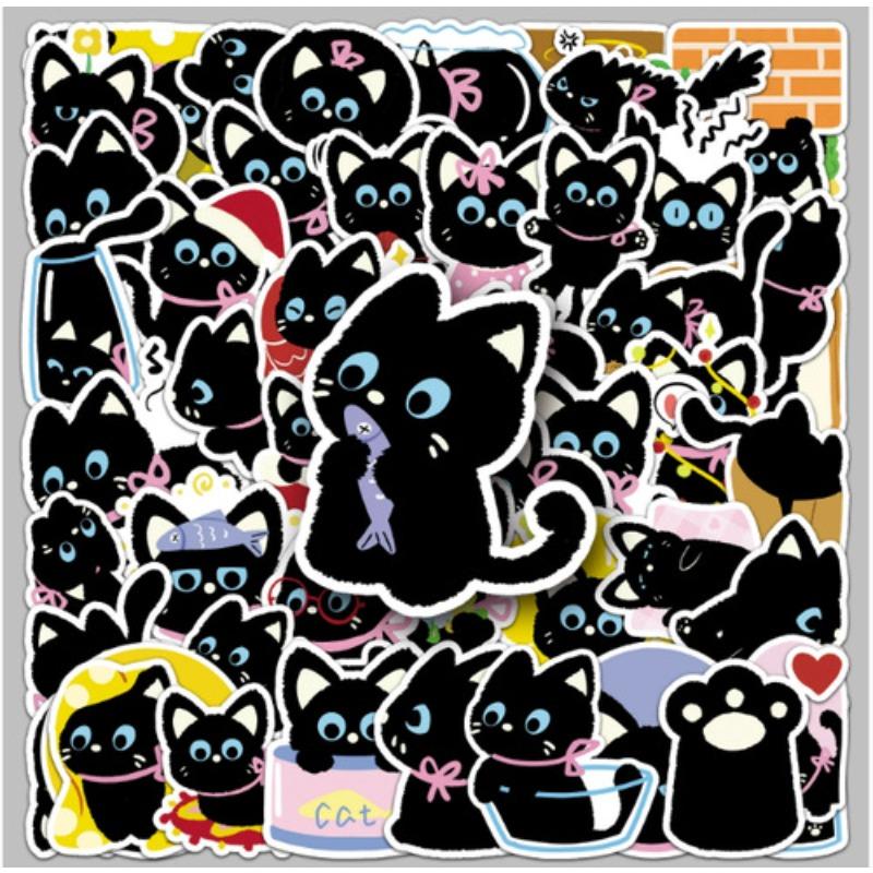 Kawaii Cat Sticker Cute Girl Sticker Kawaii Cartoon Princess Girl Sticker Lovely Sticker for DIY Decorative Scrapbook Bottle Luggage