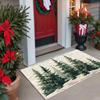Christmas Tree Decorative Carpet Bathroom Non-Slip Absorbency Foot Mat Bedroom Soft And Comfortable Mat Home Decoration