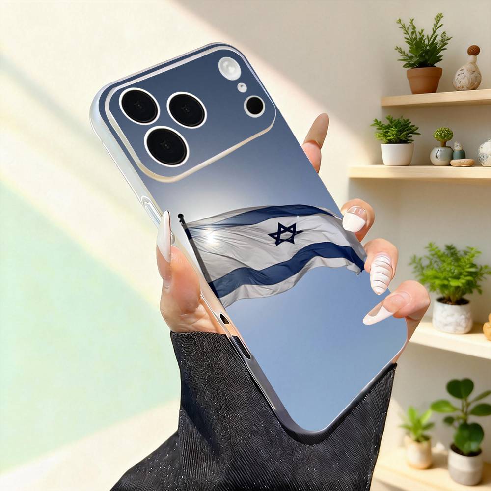 I-Israel Flag Emblem MAP For iPhone 11,12,13,14,15,16,17,Pro,Max,Plus,Mini,SE4,E Phone Case Magnetic For Magsafe Wireless iPhone12