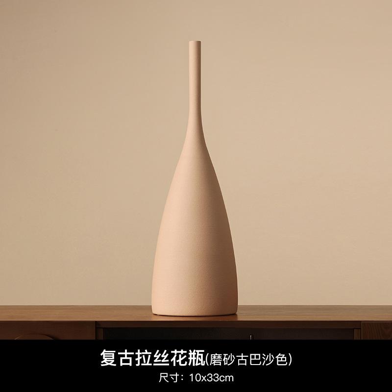 Vaso in Ceramica, Decorazione Vintage Soggiorno Wabi-Sabi, Decorazione Casa Stile Morandi, decorazione soggiorno