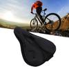 Bike Saddle Cover PU Silicone Foam Filling Anti Slip Cycling Seat Cushion Cover for Mountain Road Bikes Black