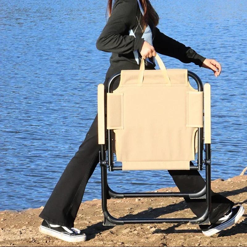 Portable Folding Outdoor Camping Chair, Oxford Fabric Picnic Furniture, Fishing Chair, Modern Travel Beach Sun Lounger