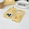 For iPhone 16 Pro Silicone Case Cute Sleeping Cat Design Shockproof Phone Back Cover