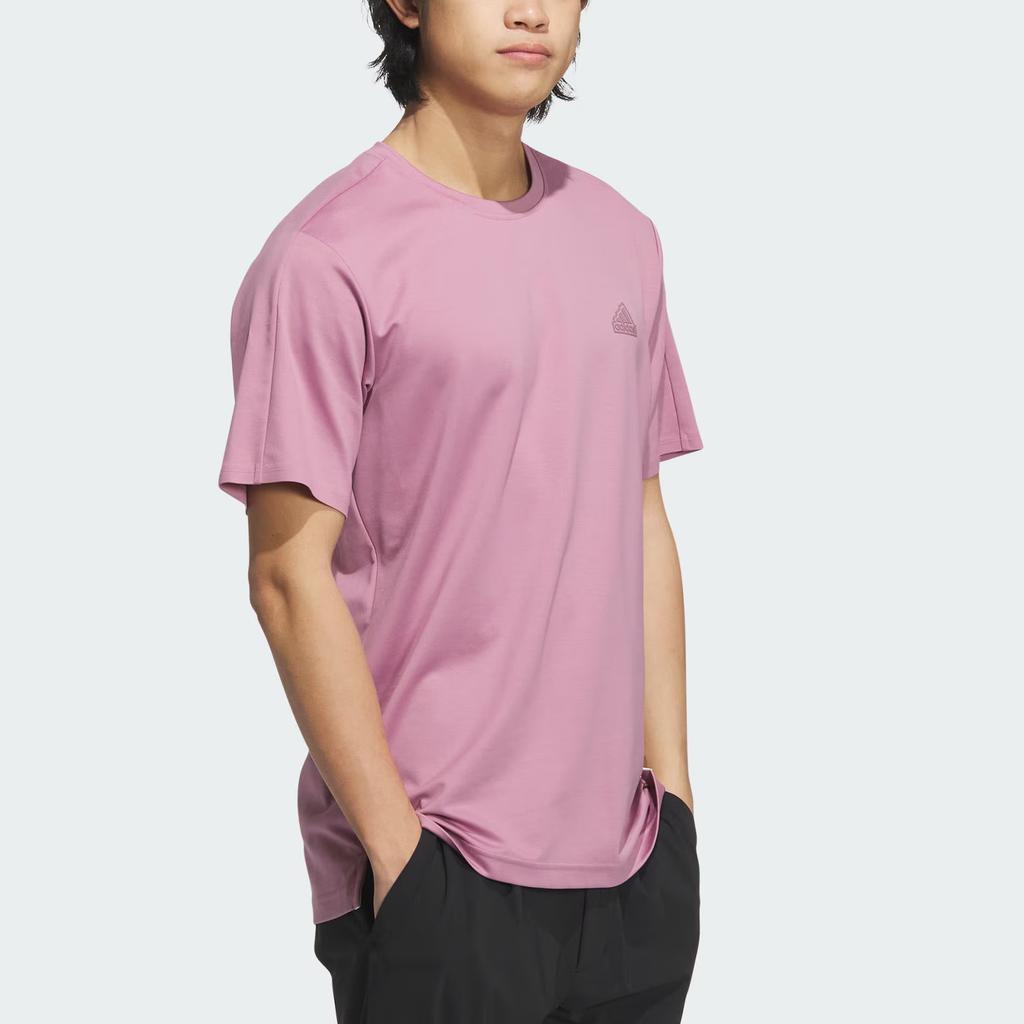 Adidas Casual Sports Round Neck Short Sleeve T-Shirt Men Tops Gray Purple JD5223