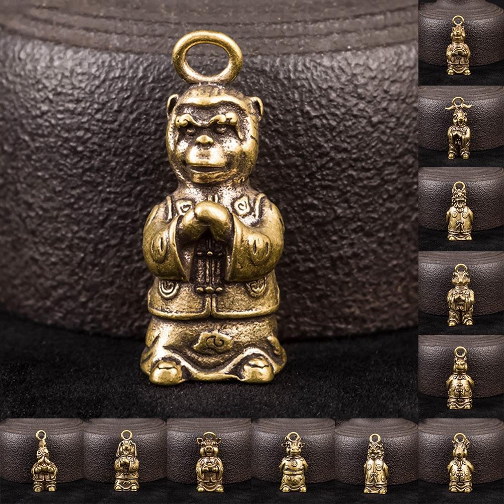 Lucky Charm Copper Sculpture Brass Animal Statue Vintage Ornament