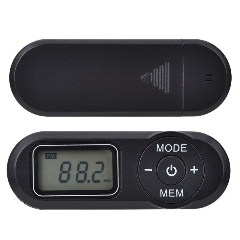 Digital Pocket FM Radio FM:64-108MHz Portable FM Radio Receiver with LCD Display Neck Lanyard 3.5mm Headphone