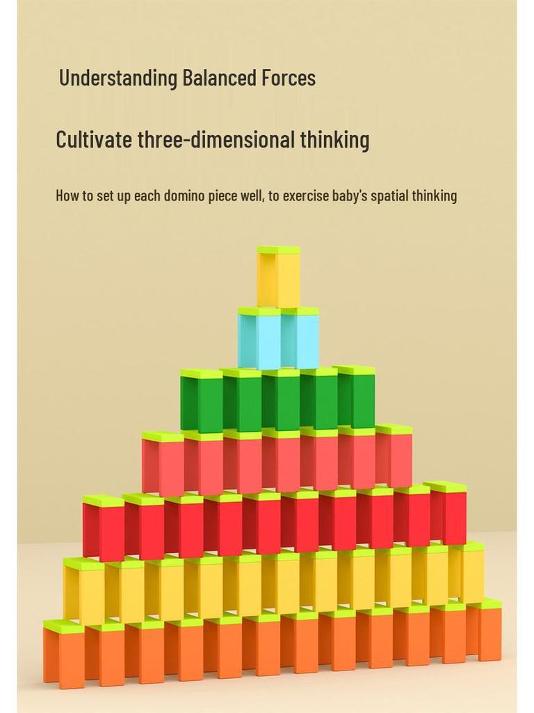 Pädagogische Domino-Bausteine für Kinder und Erwachsene - Perfekt für Wettbewerbe und Geschenke