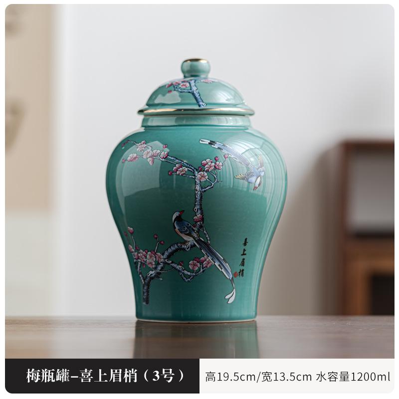 Teedose aus Keramik, feuchtigkeitsbeständig, versiegelte Dose für die Küche im Haushalt, allgemeine Dose, kreative Vorratsdose, Zubehör für die chinesische Teezeremonie
