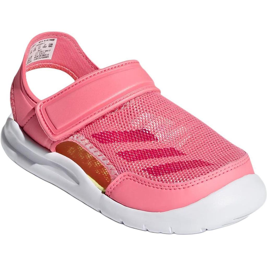 adidas Fortaswim Synthetic Leather Slip Resistant Abrasion Resistant Low Top Children's Sandals Pink AC8297