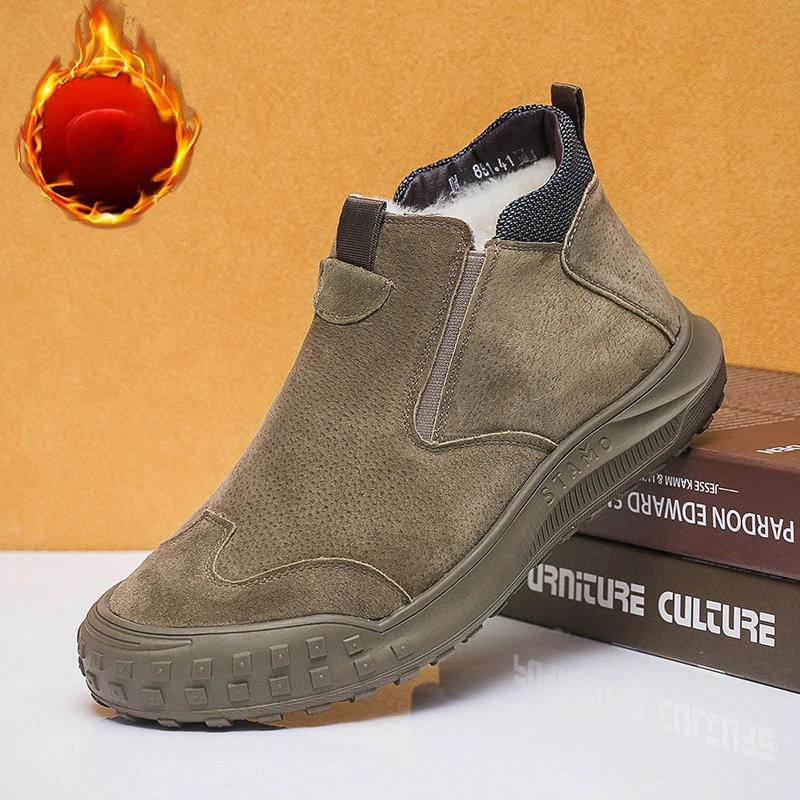 Fashion Classic Shoes for Men Winter Snow Boots Male Ankle Motorcycle Boots Outdoor Casual Shoes Sneakers Men Chelsea Boot Drop Shipping