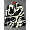 New Spring and Autumn Best-selling Men's Long-sleeved Comfortable Shirt Retro Kitten Pattern Art Print Shirt