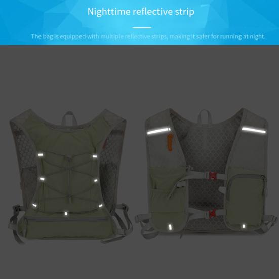 Hydration Backpack Waterproof Nylon Pouch Multi-Purpose Mountaineering Vest Bag Running Backpack for Hiking Outdoor Adventures