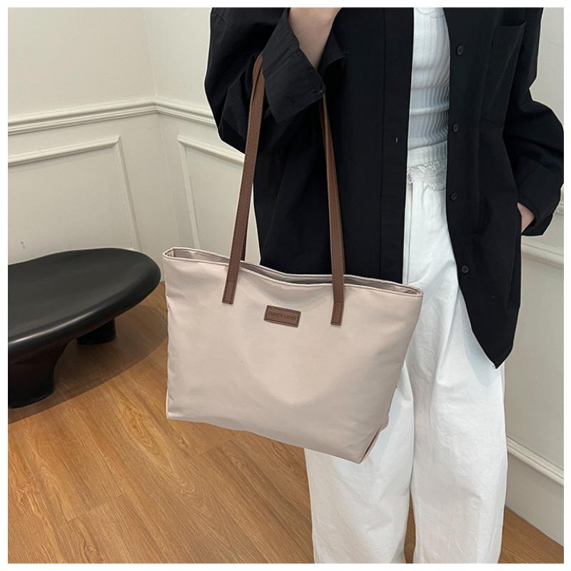 Korean Style Oxford Cloth Tote Bag Large Capacity Commuter Shoulder Handbag CLE