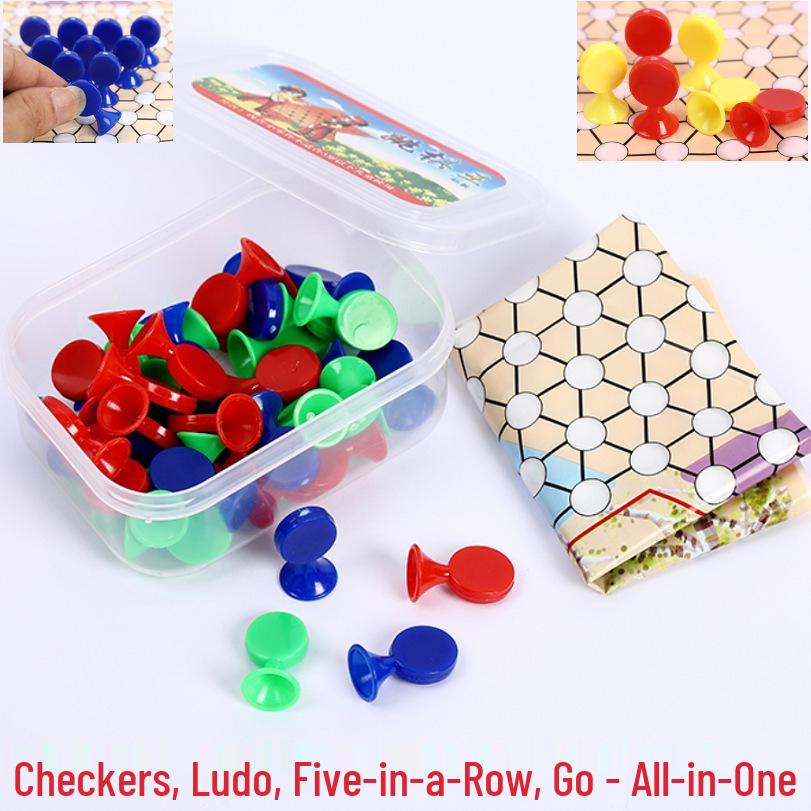 5-in-1 Children s Educational Board Game: Checkers, Five-in-a-Row, Flying Chess, Animal Chess A-Deng