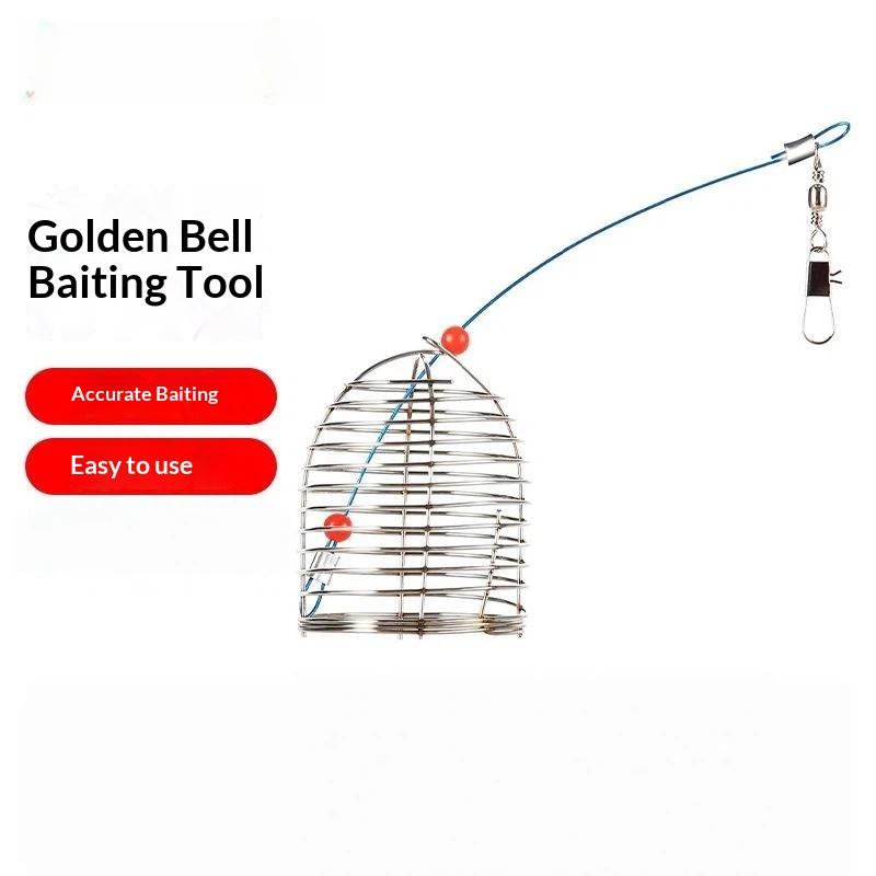Small Fishing Bait Nesting Cage Heavy Duty Stainless Steel Durable Fishing Tackle for Lure Fishing Outdoor Fishing Trips