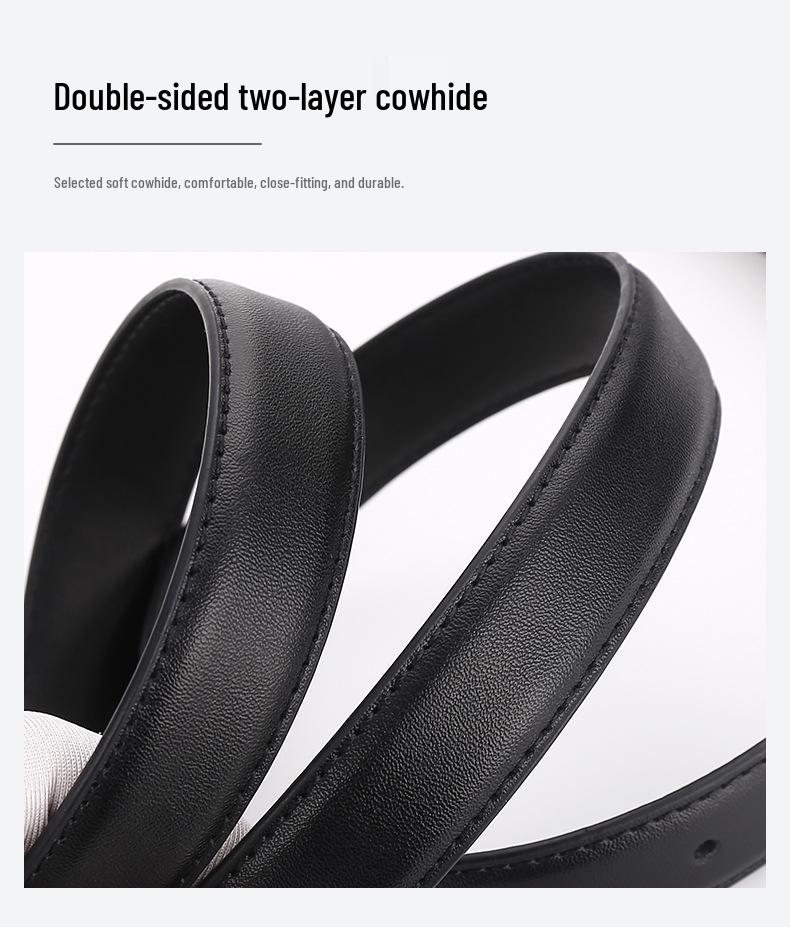 Women's Versatile Genuine Leather Belt - Decorative High-End Fashion Waistband for Casual or Professional Wear
