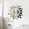 New Decorative Mirrors DIY Wall Stickers Sun Flower Aesthetic Room Decor Mirror Stickers for Living Room Decoración Hogar